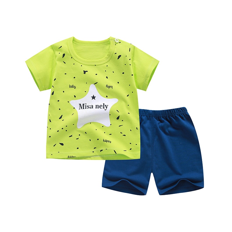 Summer Printed Clothing Set 2 Pcs for Kids