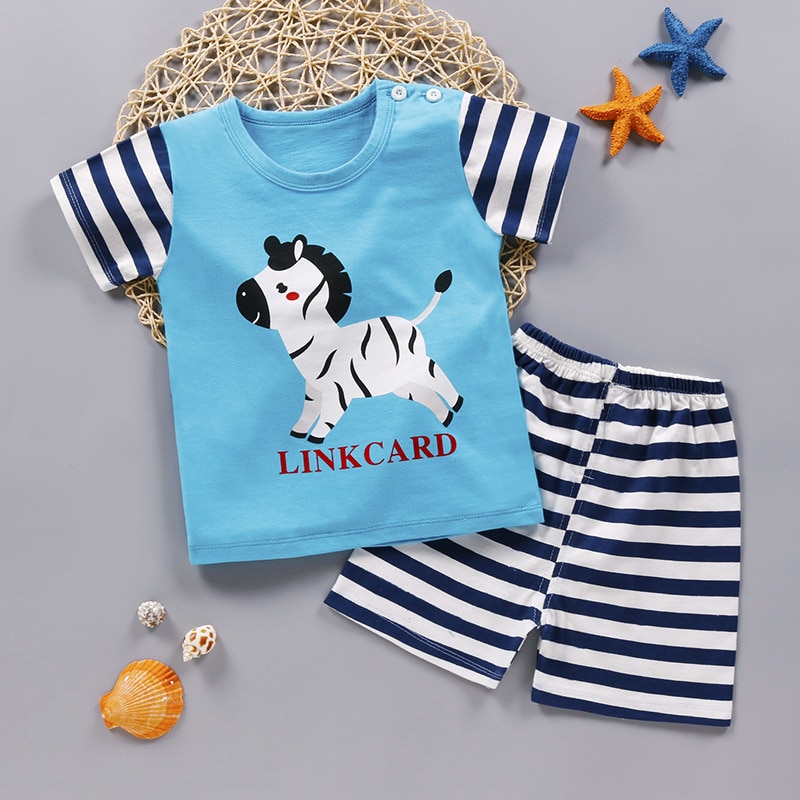 Summer Printed Clothing Set 2 Pcs for Kids