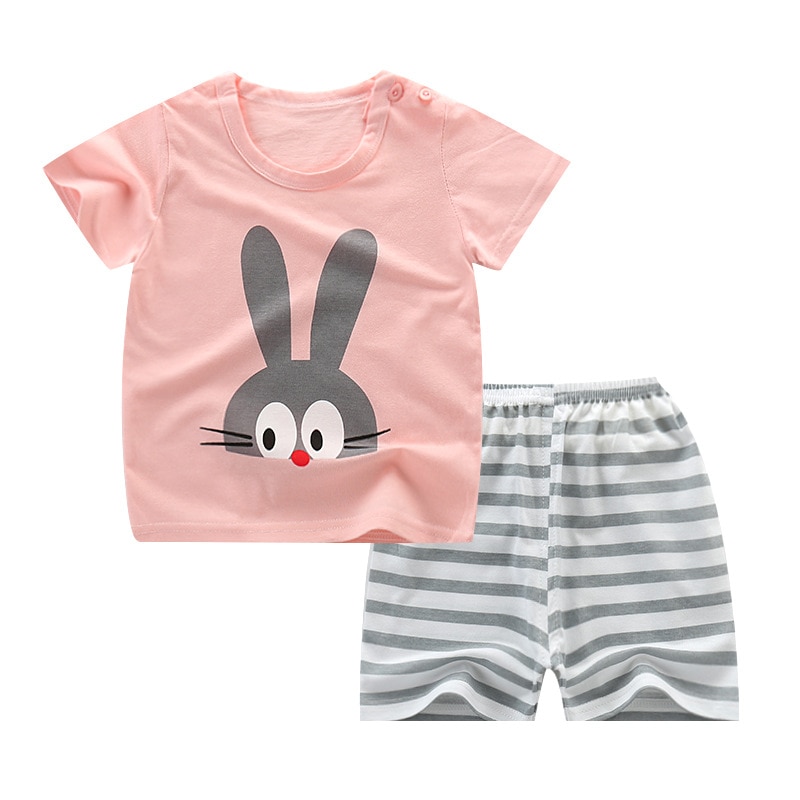 Summer Printed Clothing Set 2 Pcs for Kids