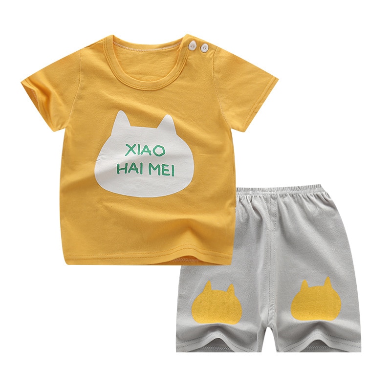 Summer Printed Clothing Set 2 Pcs for Kids