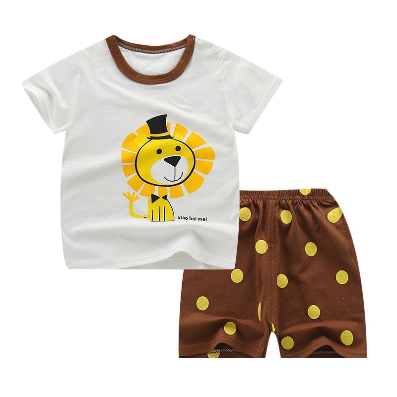 Summer Printed Clothing Set 2 Pcs for Kids