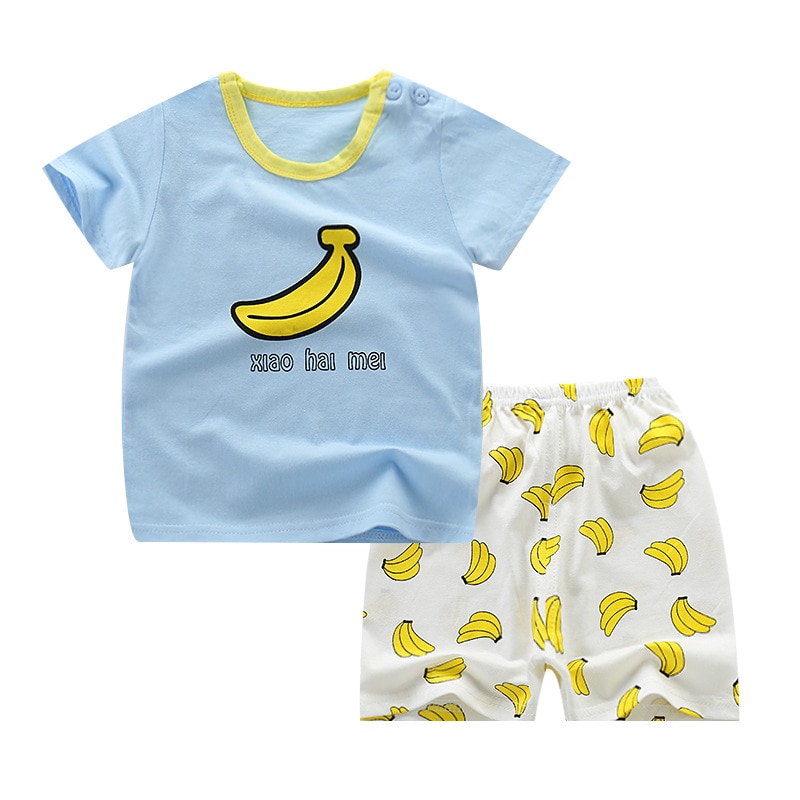 Summer Printed Clothing Set 2 Pcs for Kids