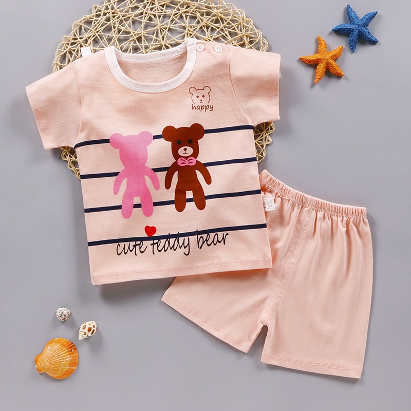 Summer Printed Clothing Set 2 Pcs for Kids