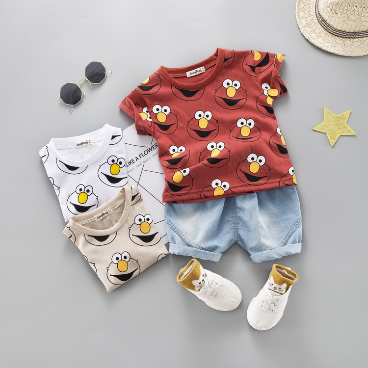 Baby Boy T-Shirt / Shorts Suit with Cartoon Print