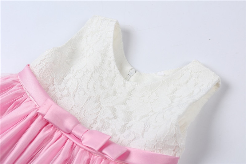 Girls Laced Solid Dress