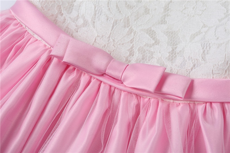 Girls Laced Solid Dress