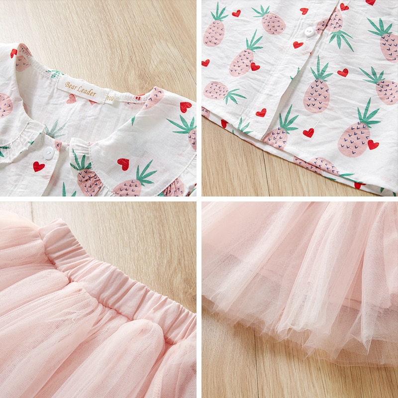 Girl's Summer T-Shirt with Ball Skirt Set